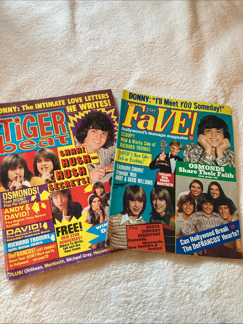 Vintage 70s teen magazines